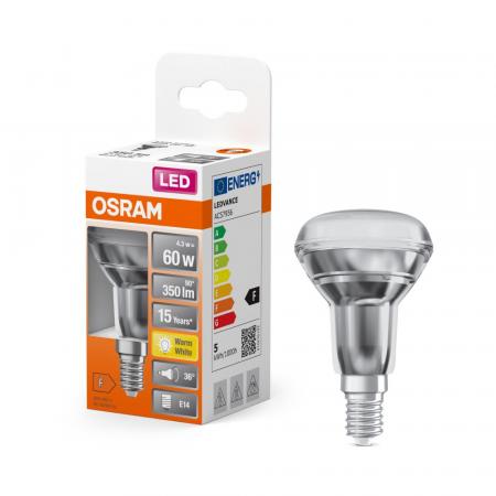 OSRAM E14 LED Strahler STAR R50 36° 4.3W wie 60W 2700K warmweißes gebündeltes Licht